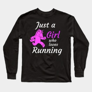 Just a girl who loves running Long Sleeve T-Shirt